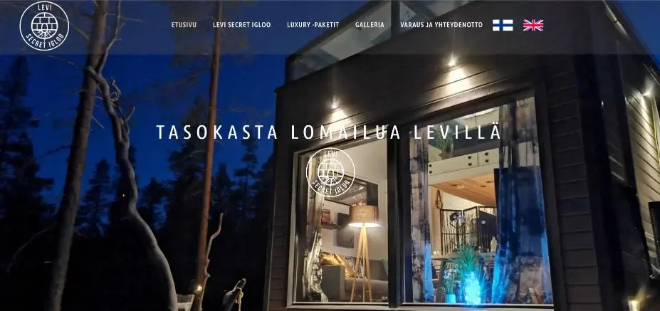 Kotisivut referenssejä Levi Secret Igloo